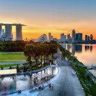 Singapore, Marina Bay, Sunset at Marina Bay, with view of the Marina Bay Sands hotel and casino complex
1392454769
Singapore, Sunset at Marina Bay - stock photo
Singapore, Marina Bay, Sunset at Marina Bay, with view of the Marina Bay Sands hotel and casino complex